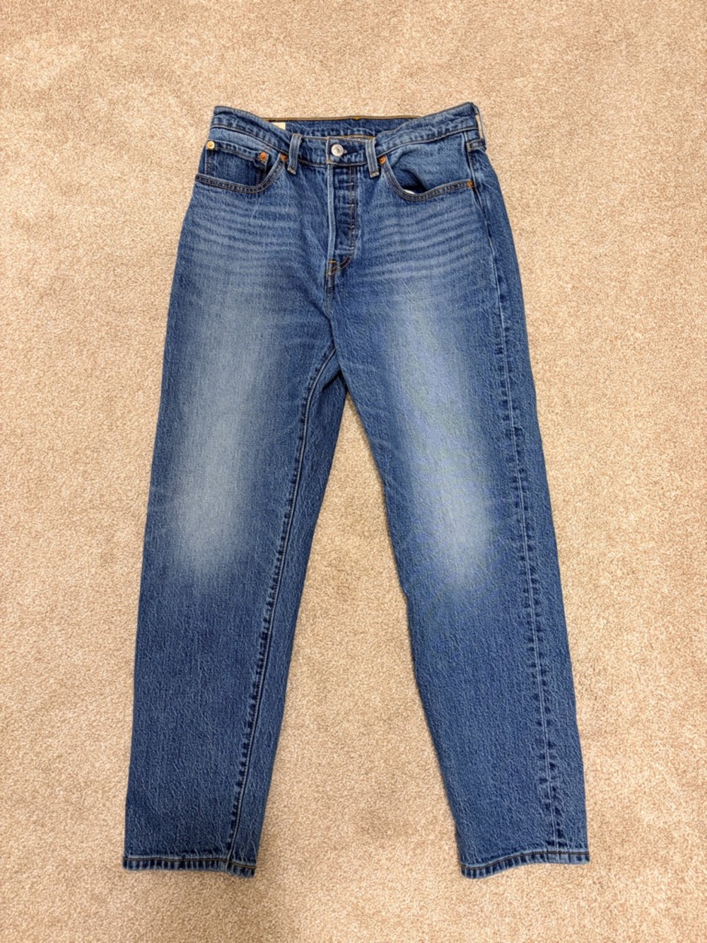 Levi's Women's Medium Blue 501 straight leg jeans